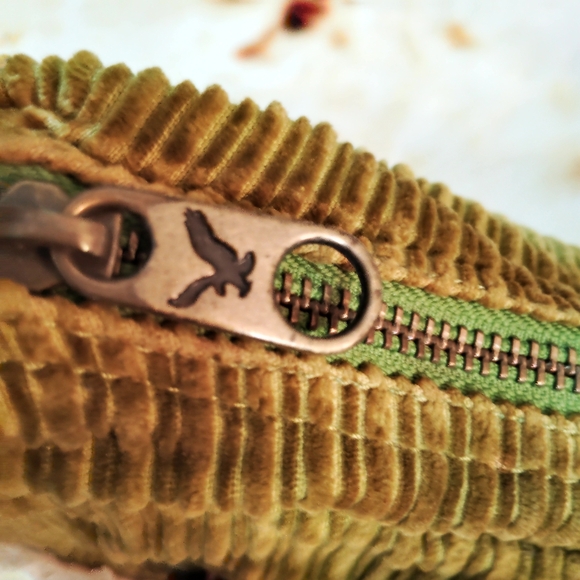 Vintage Y2K American Eagle Whimsygoth Boho Corduroy Mini Shoulder Bag - Picture 7 of 9